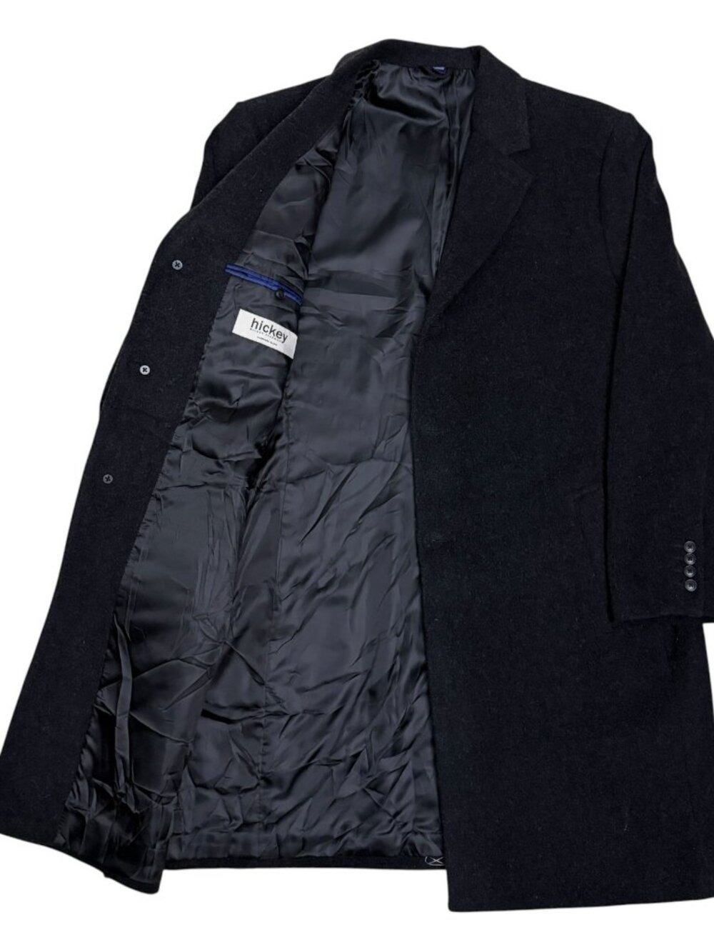 Hickey Freeman Cashmere Blend PeaCoat Luxury Winter Business Casual Mens 2XL 48R - Picture 3 of 9